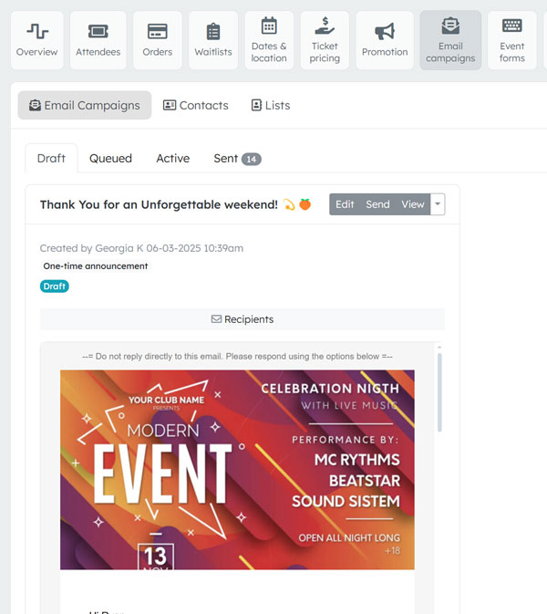 Email campaigns
